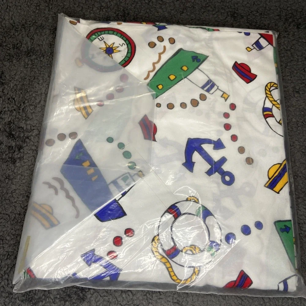 VTG Glenna Jean Luxury‎ Fitted Crib Sheets Handmade Abstract Boats Lot of 2 NEW